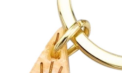 Solar Eclipse Hand Painted Celestial Stars Key Chain Bag Charm In Gold