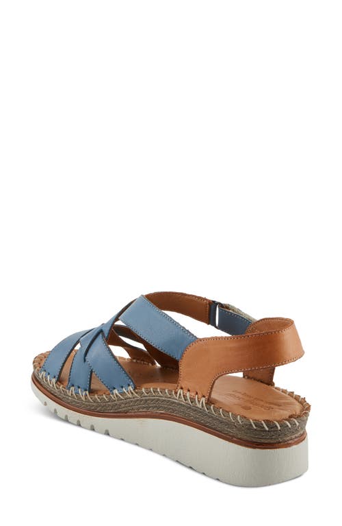 Spring Step Migula Slingback Wedge Sandal In Blue
