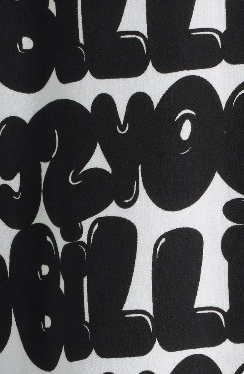 Billionaire Boys Club BB Billi Allover Logo Print Camp Shirt, Alternate, color, White