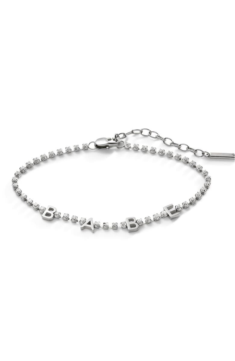 Alex and Ani Babe Tennis Chain Bracelet, Main, color, Silver