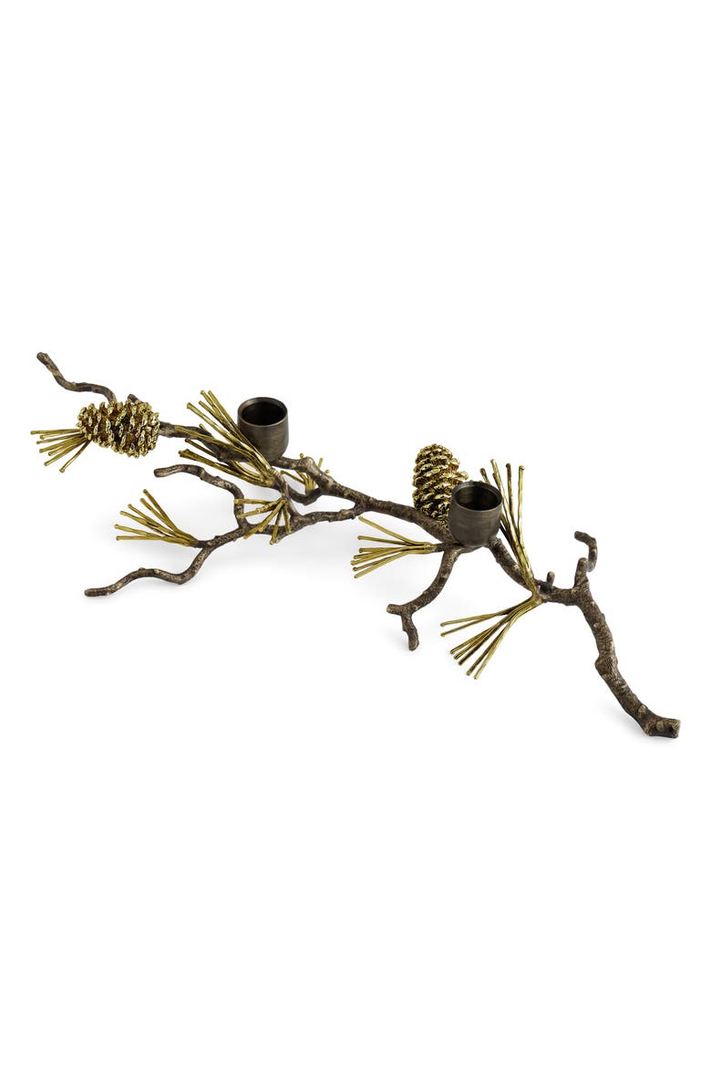 Michael Aram Pine Cone Tabeltop Candle Holder, Alternate, color, Gold