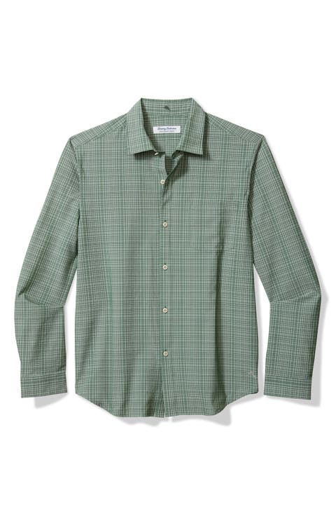 Bahama Coast Tidal Check IslandZone® Button-Up Shirt