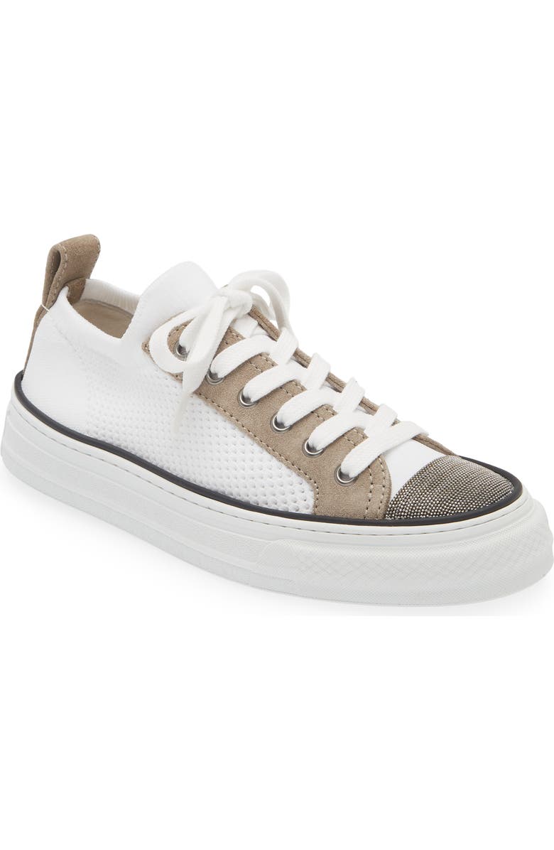 Brunello Cucinelli Monili Trim Platform Sneaker, Main, color,