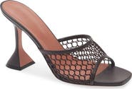 Amina Muaddi Lupita Net Slide Sandal