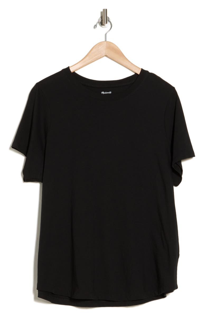 Madewell Cotton T-Shirt, Alternate, color, True Black