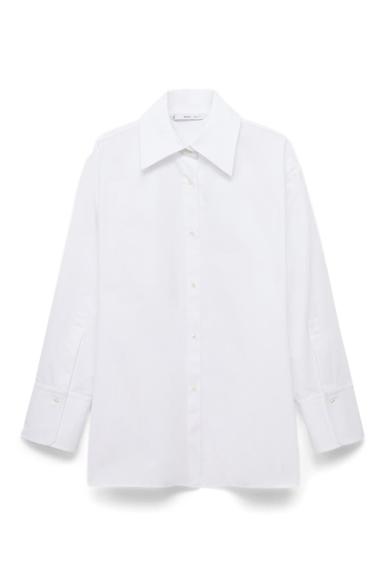 Selection Split Back Cotton Poplin Button-Up Shirt, Main, color, WHITE