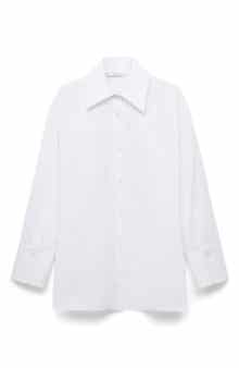 Selection Split Back Cotton Poplin Button-Up Shirt