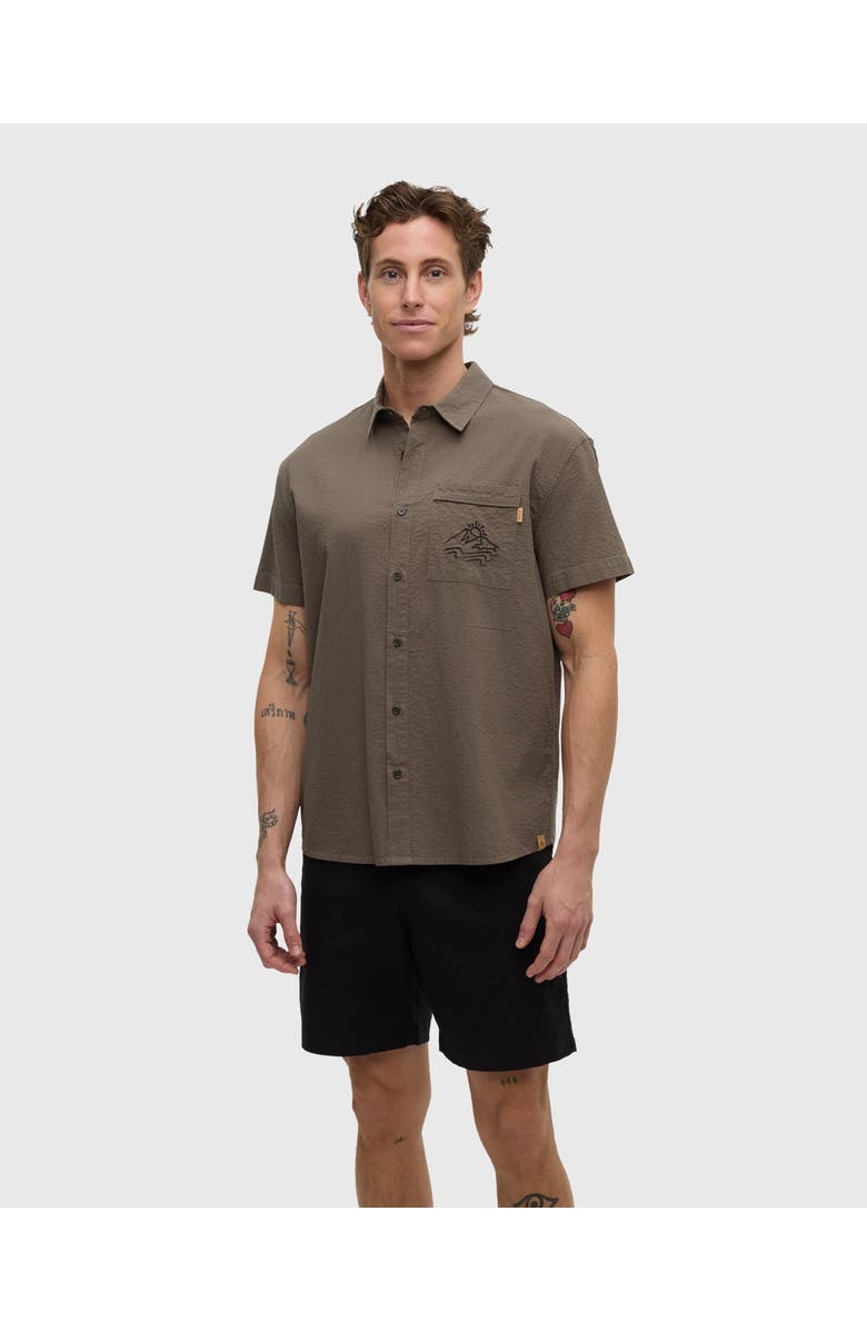 tentree Hopkins Shirt, Main, color, Timber/Meteorite Black