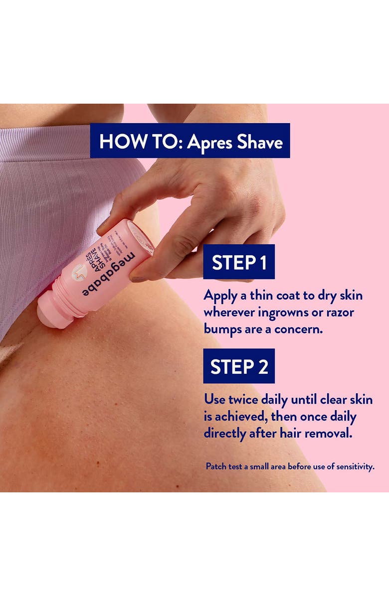 Megababe Après Shave Ingrown Hair & Razor Bump Roll-On, Alternate, color, Pink