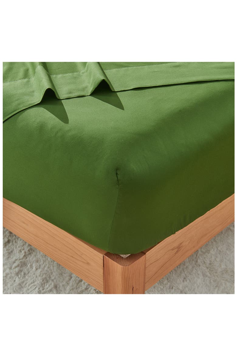 400 Thread LuxeSoft Organic Cotton Sateen Sheet Set, Alternate, color, FOREST