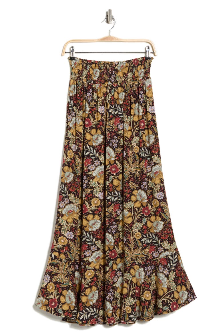 Pull-On Maxi Skirt, Alternate, color, BLACK