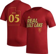 adidas Men's adidas Red Real Salt Lake Team Jersey Hook AEROREADY T-Shirt