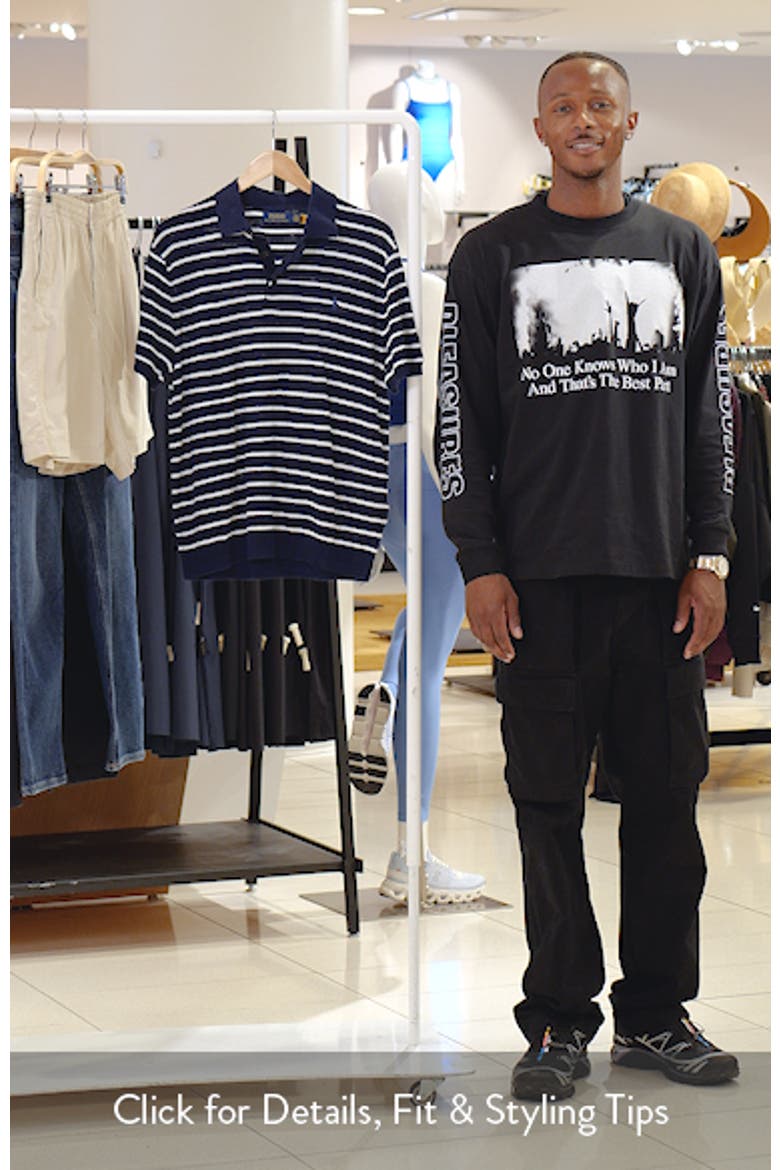 Stripe Cotton & Linen Polo Sweater (Men) | Nordstrom