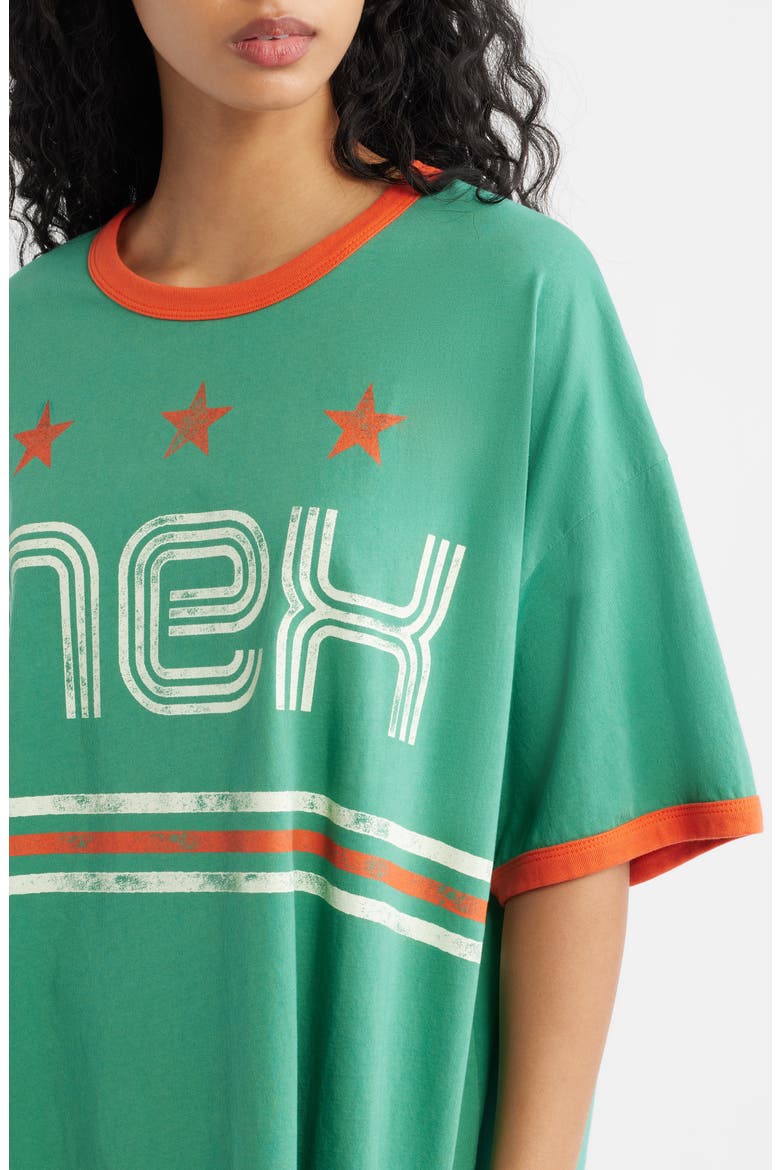 Mexico World Cup Oversized Ringer Graphic T-Shirt, Alternate, color, JADE COMBO