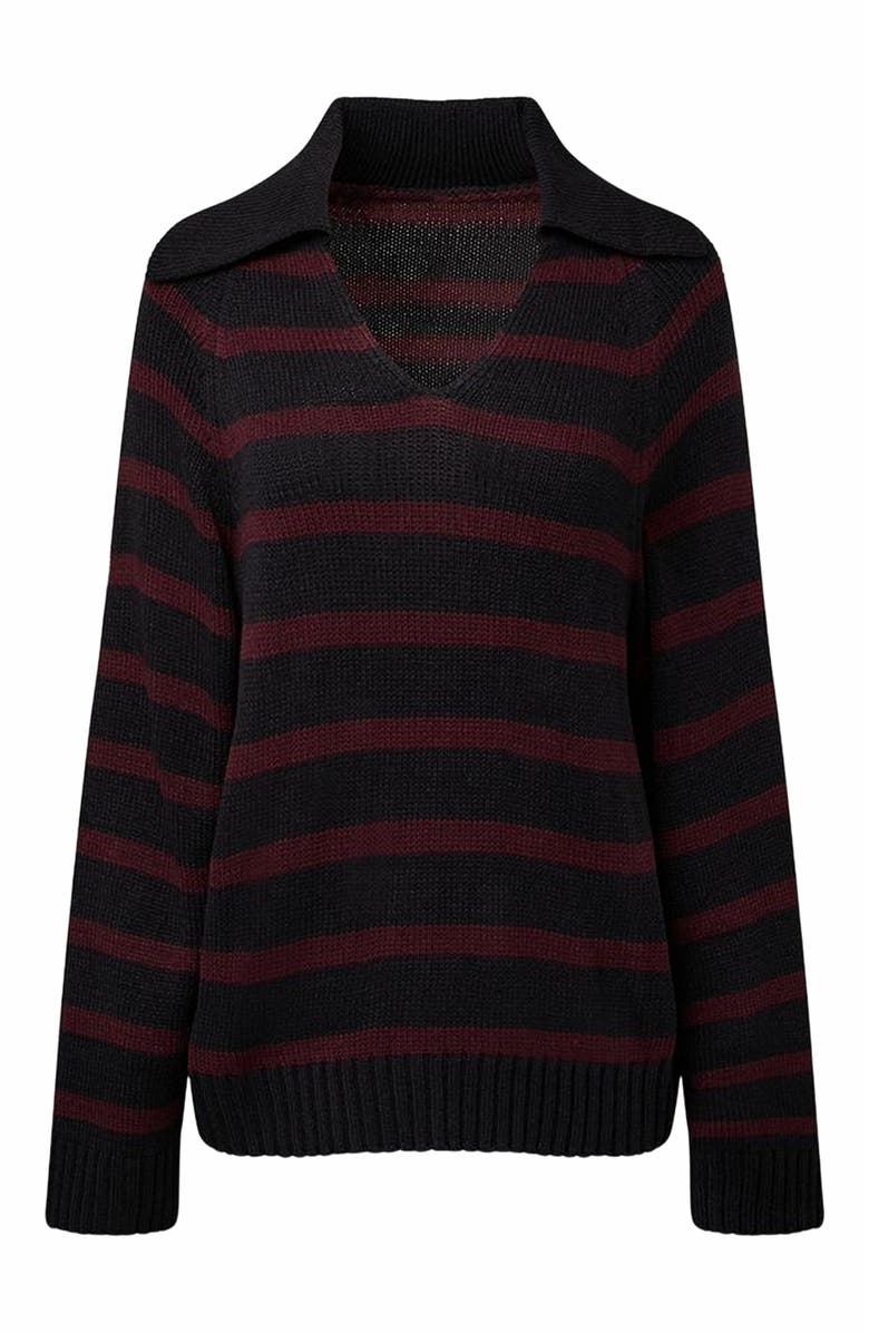 WeWoreWhat Collar V Neck Sweater, Main, color, 