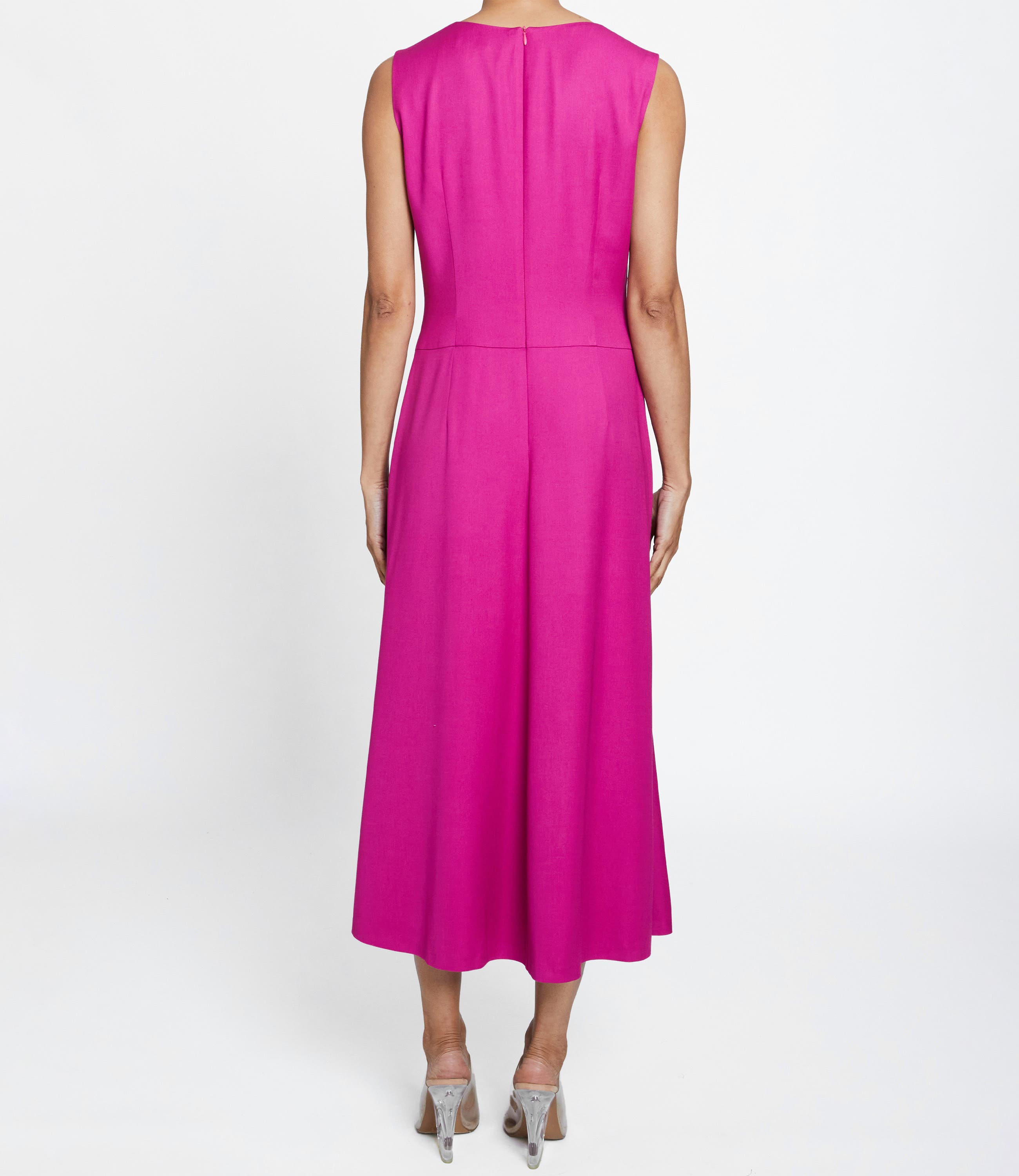 BELLE Sleeveless Midi Dress with Front Seam Detail - image 2