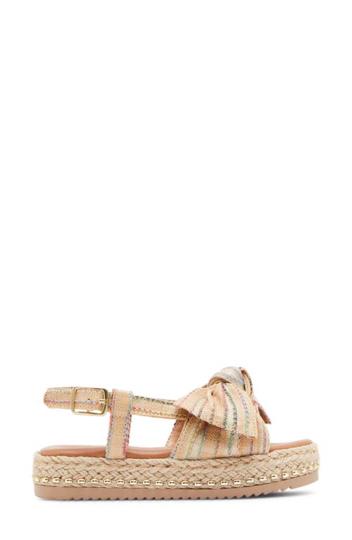Steve Madden Kid's Joladie Platform Slingback Sandal In Natural Multi