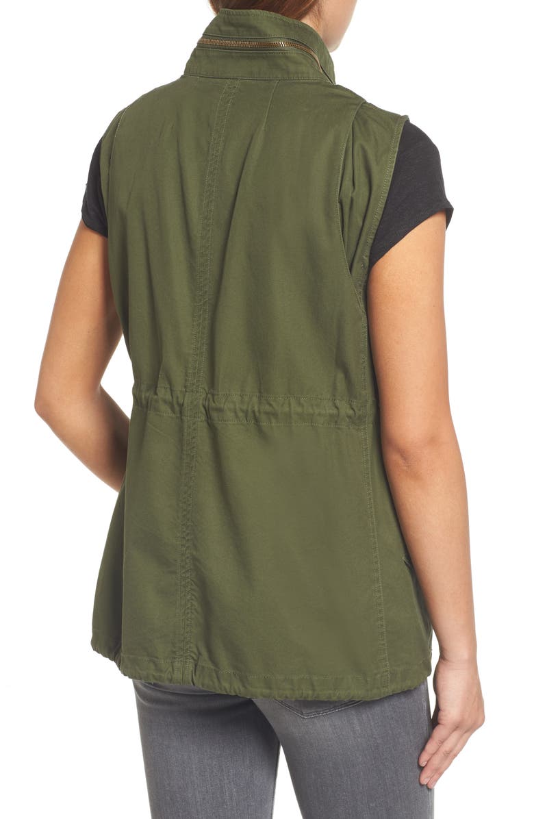 Pleione Cotton Twill Military Vest, Alternate, color,