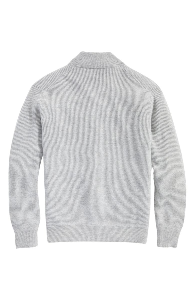 vineyard vines Rib Quarter Zip Cashmere Sweater, Alternate, color, 