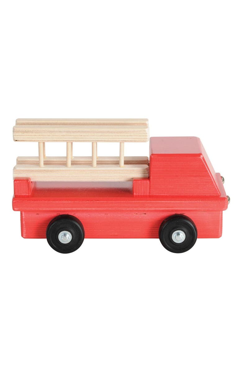 Kaplan Early Learning Company Birch and Maple Wooden Fire Truck, Alternate, color, Beige