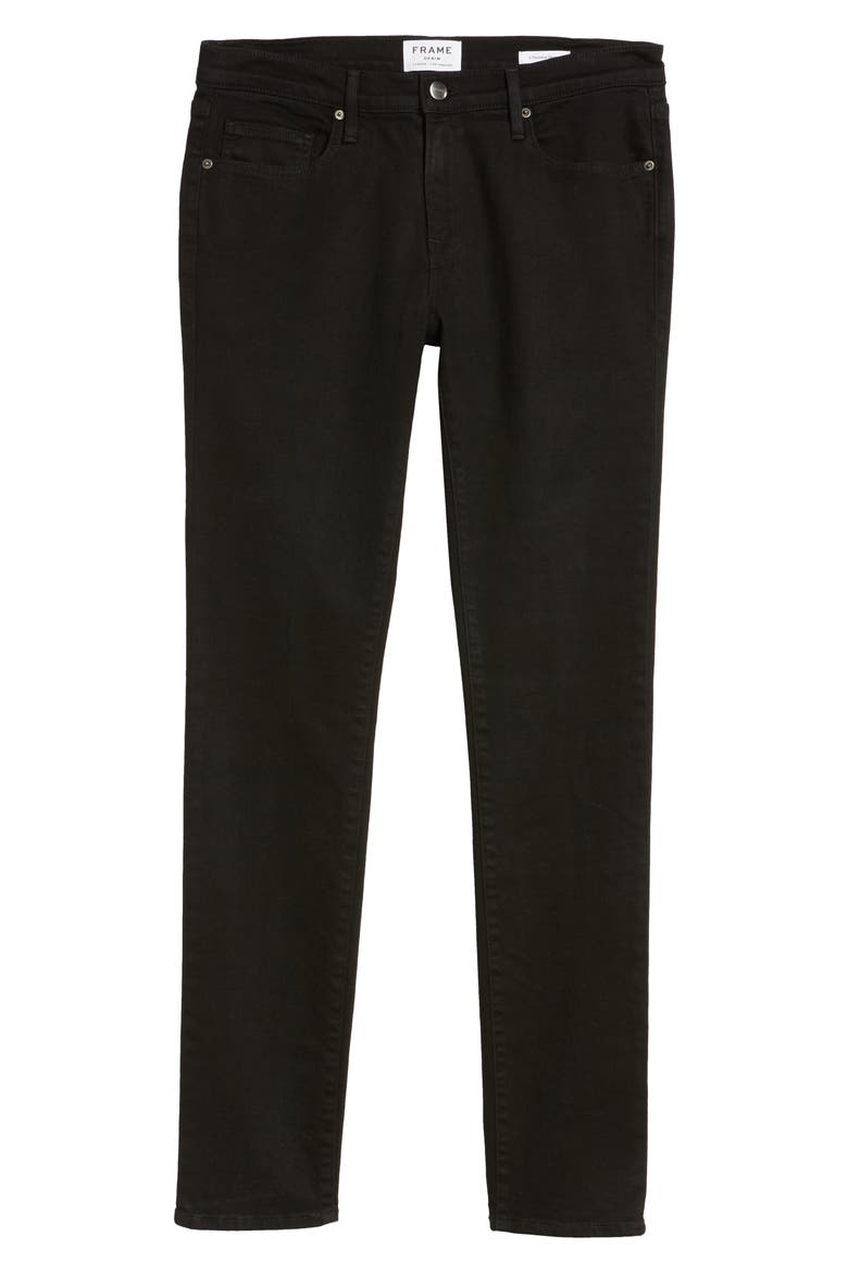 L'Homme Skinny Fit Jeans, Alternate, color, NOIR