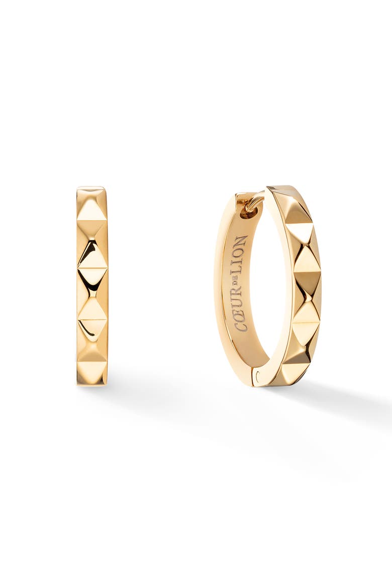 Spikes 23 Hoop Earrings, Alternate, color, Gold