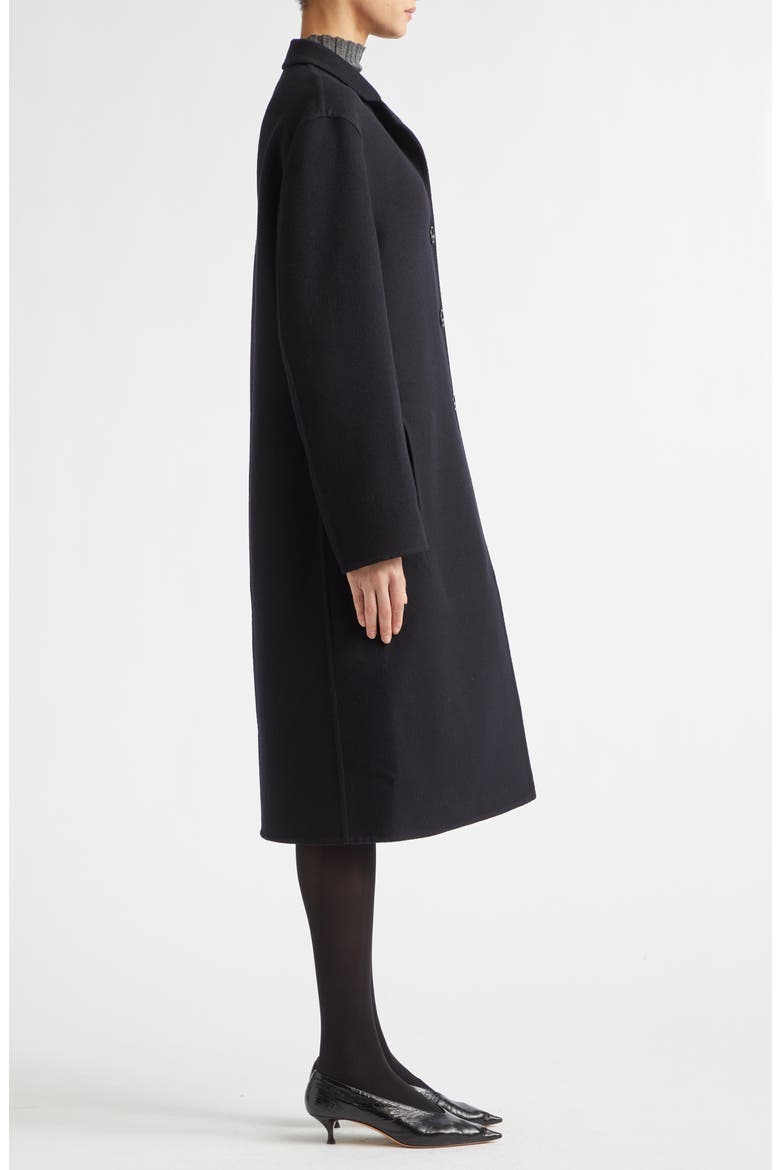 Slim Fit Double Face Cashmere & Virgin Wool Coat, Alternate, color, MIDNIGHT
