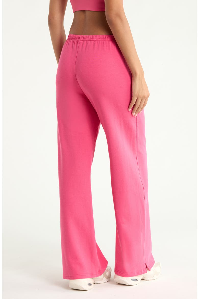 Weekend Wide Leg Sweatpants, Alternate, color, PINK CARMINE