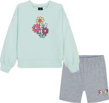 Kids' Graphic Sweatshirt & Bike Shorts
