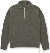 Fortela Yale Wool Sweater with Collar and Zip