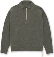 Fortela Yale Wool Sweater with Collar and Zip