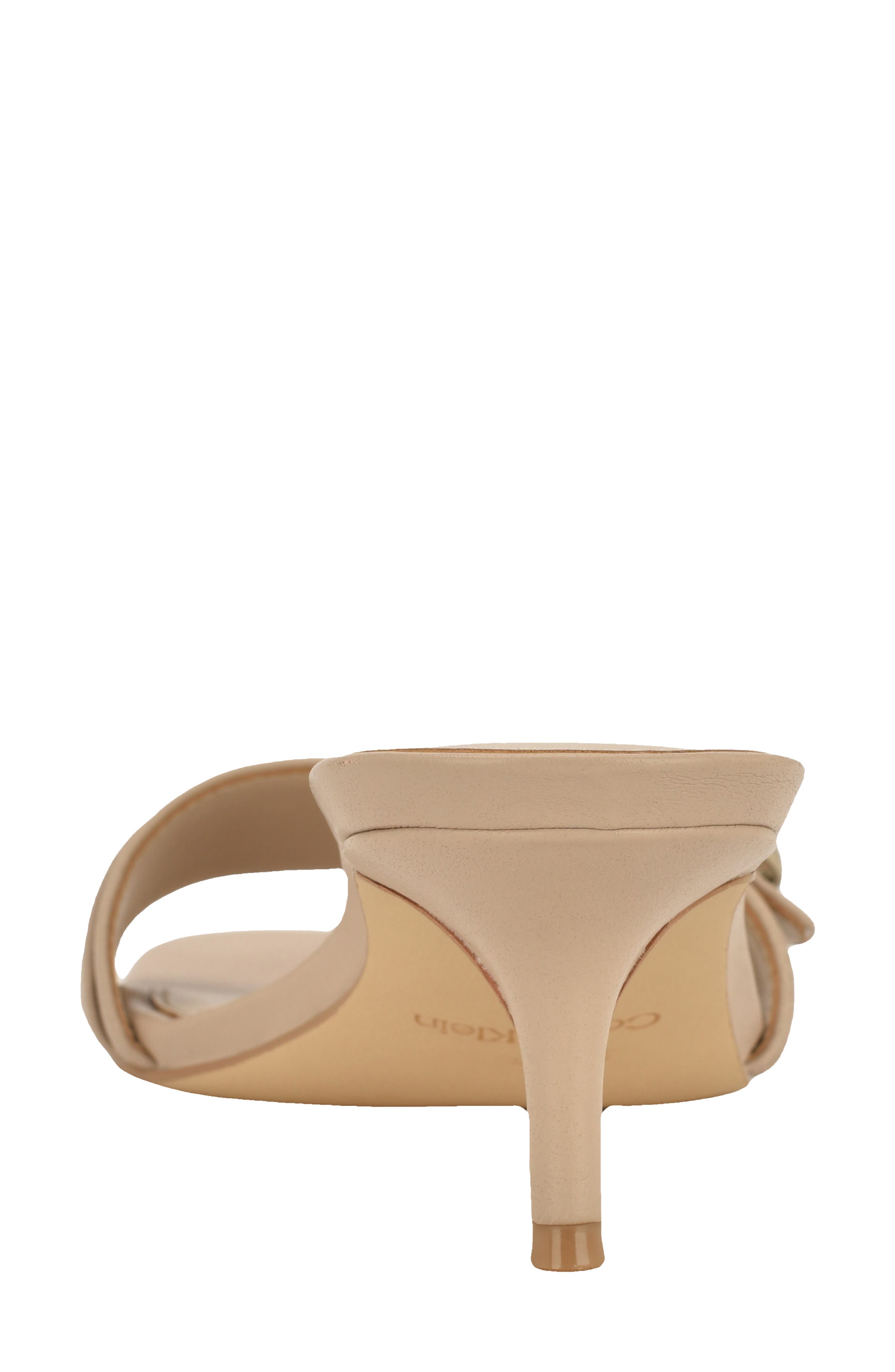 Calvin Klein Neveena Kitten Heel Sandal, Alternate, color, Light Natural