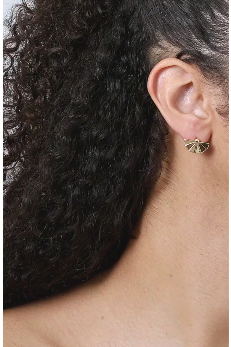 Archival Sensu Earrings, Alternate, color, Yellow