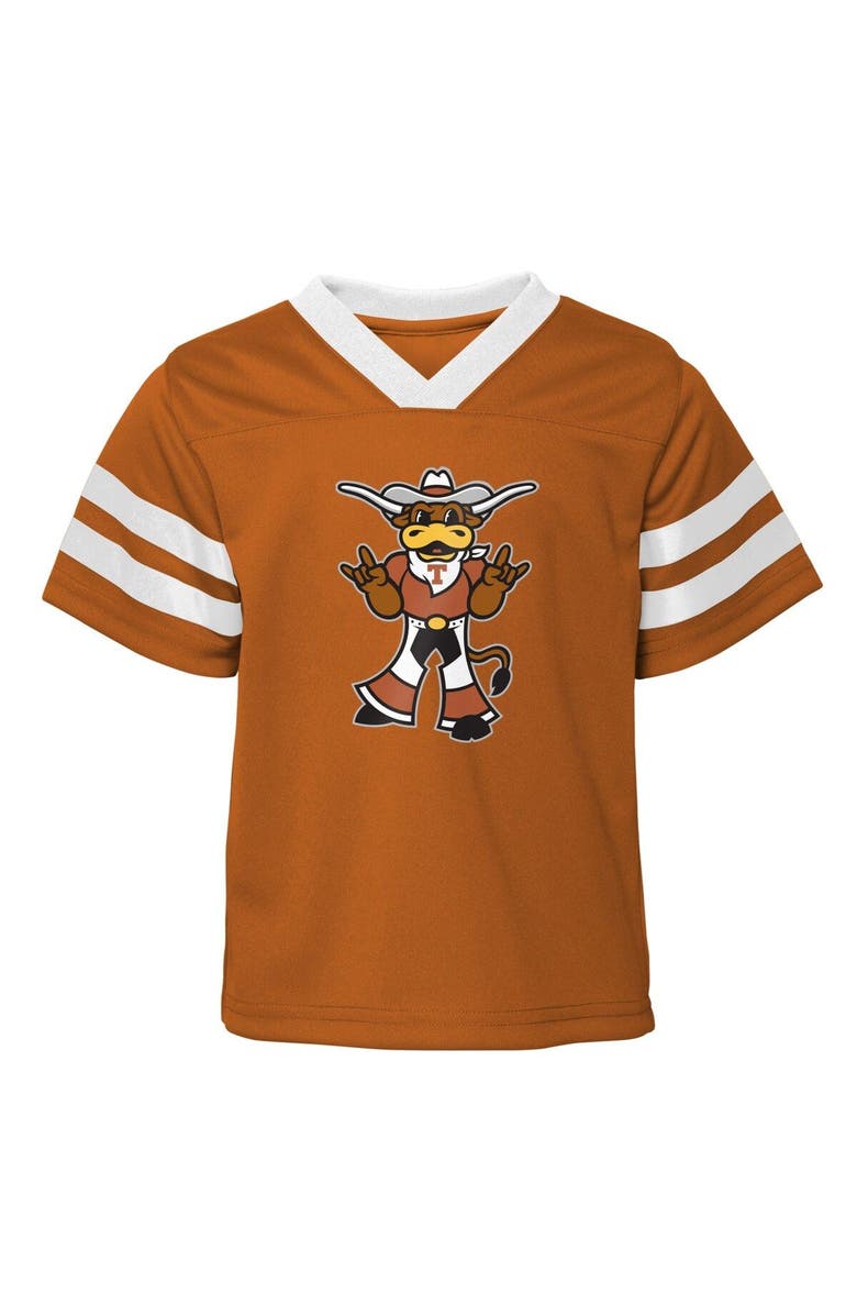 Outerstuff Toddler Burnt Orange Texas Longhorns Two-Piece Red Zone Jersey & Pants Set, Alternate, color, 