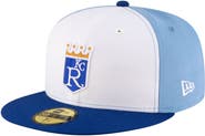 New Era Men's New Era  White/Light Blue Kansas City Royals Authentic Collection On-Field 59FIFTY Fitted Hat