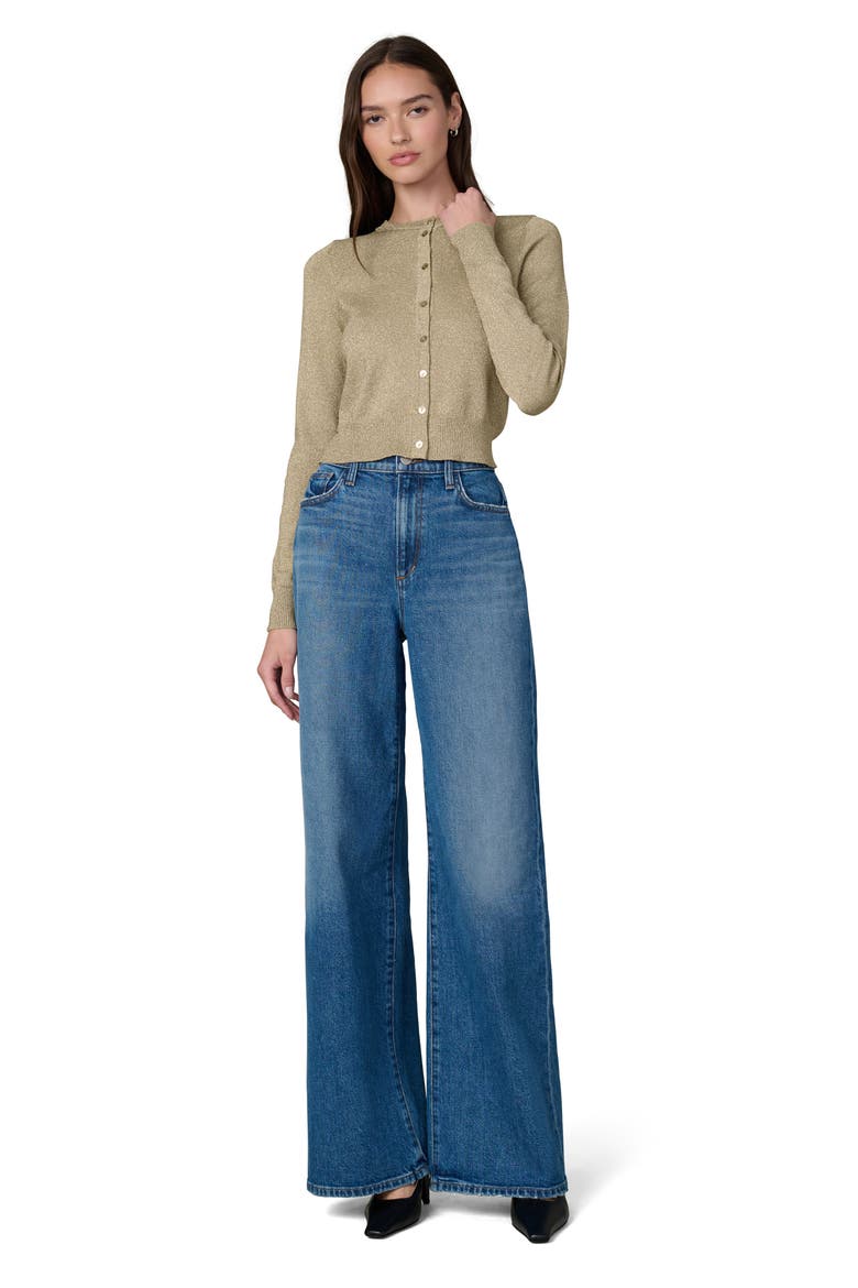 The Dani Metallic Cardigan, Alternate, color, GOLD