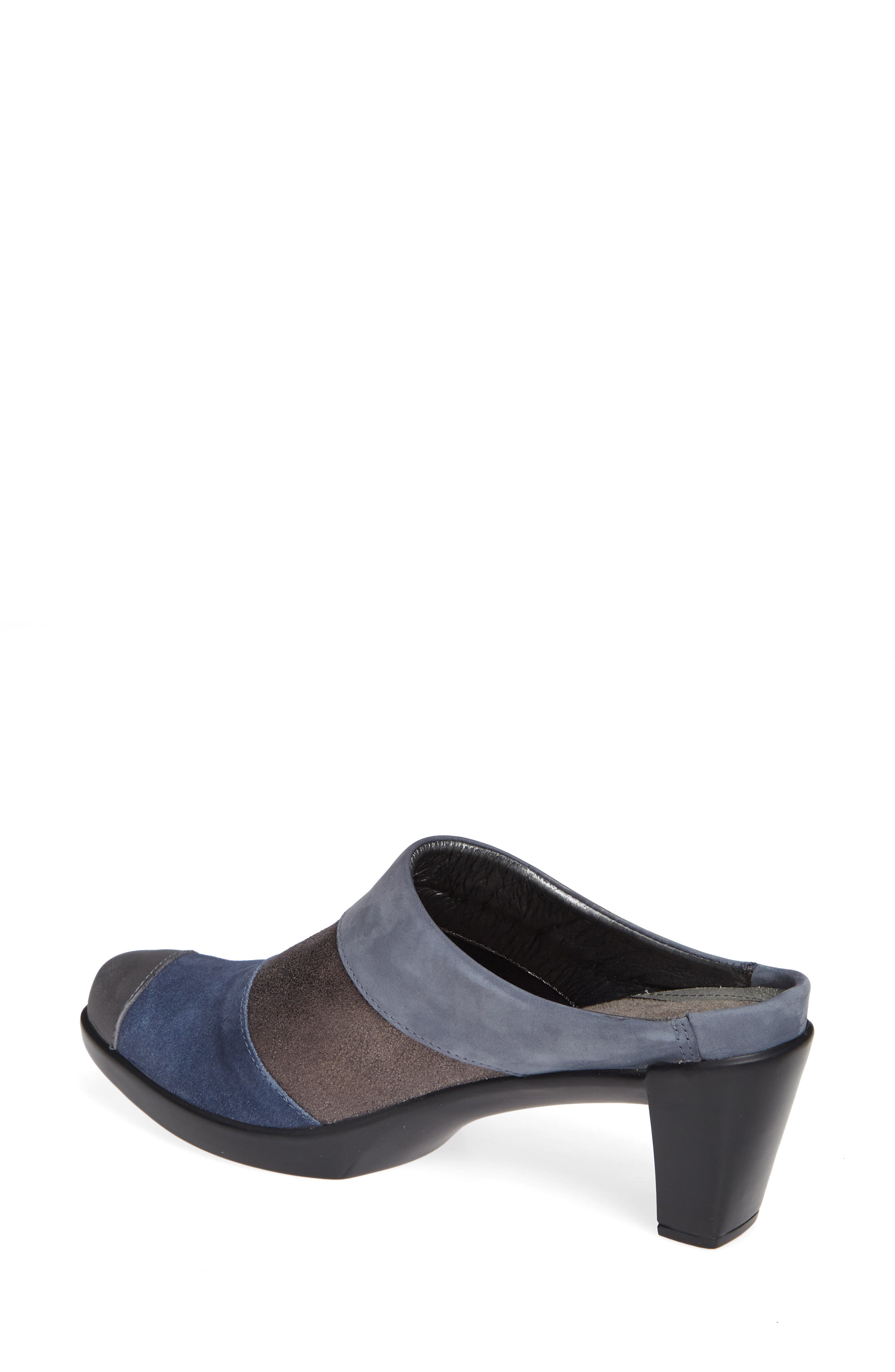 Fortuna Mule, Alternate, color, BLUE/ GREY SUEDE/ LEATHER