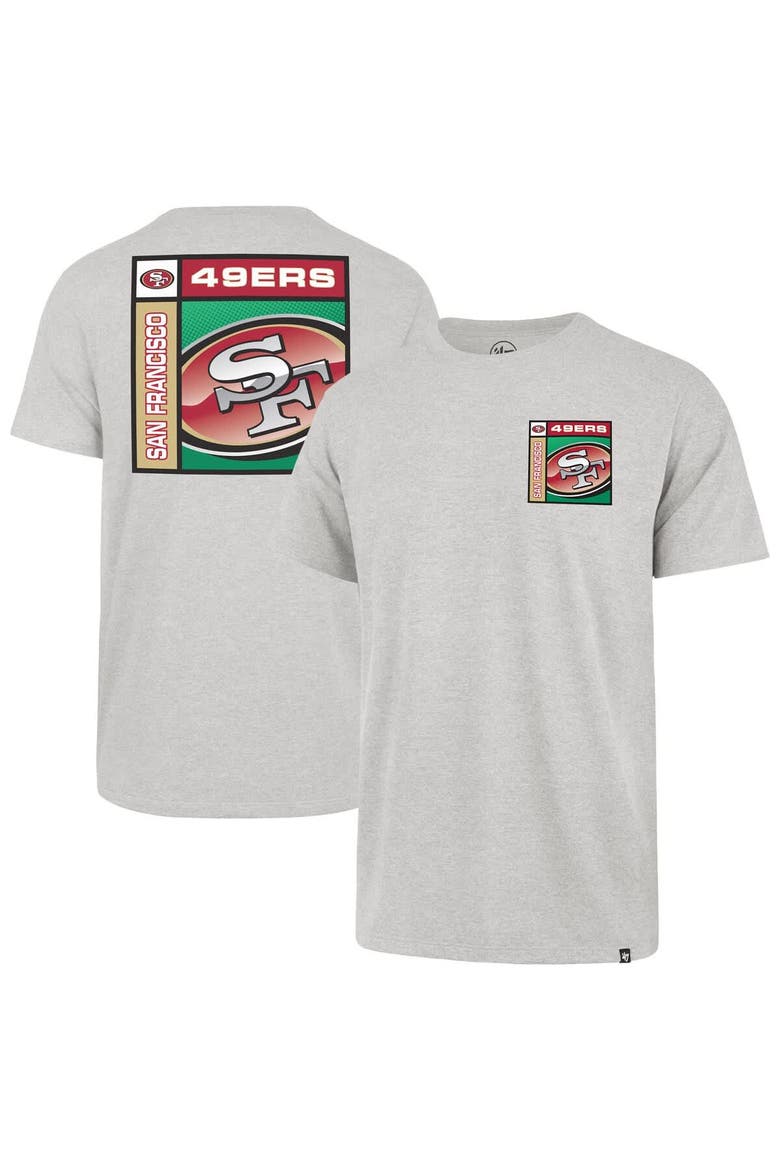 Men's '47  Gray San Francisco 49ers Chrome Plate Franklin T-Shirt, Main, color, Gray
