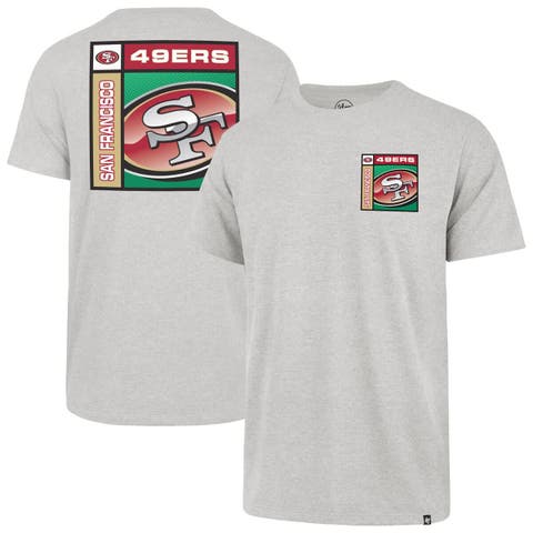 Men's '47  Gray San Francisco 49ers Chrome Plate Franklin T-Shirt