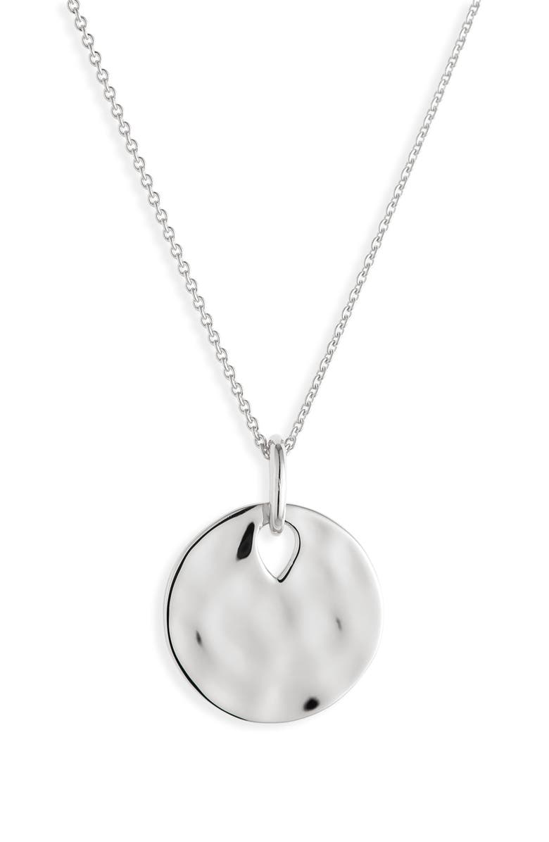 Monica Vinader Ziggy Pendant Necklace, Main, color, Sterling Silver