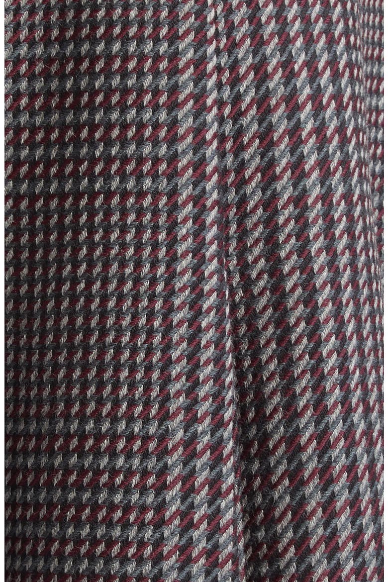 Kenzie Check Wool Blend Skirt, Alternate, color, BURGUNDY/ GREY/ BLACK