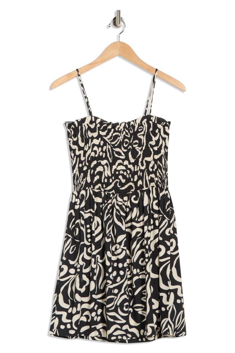Seaside Breeze Minidress, Alternate, color, BLACK PEBBLE