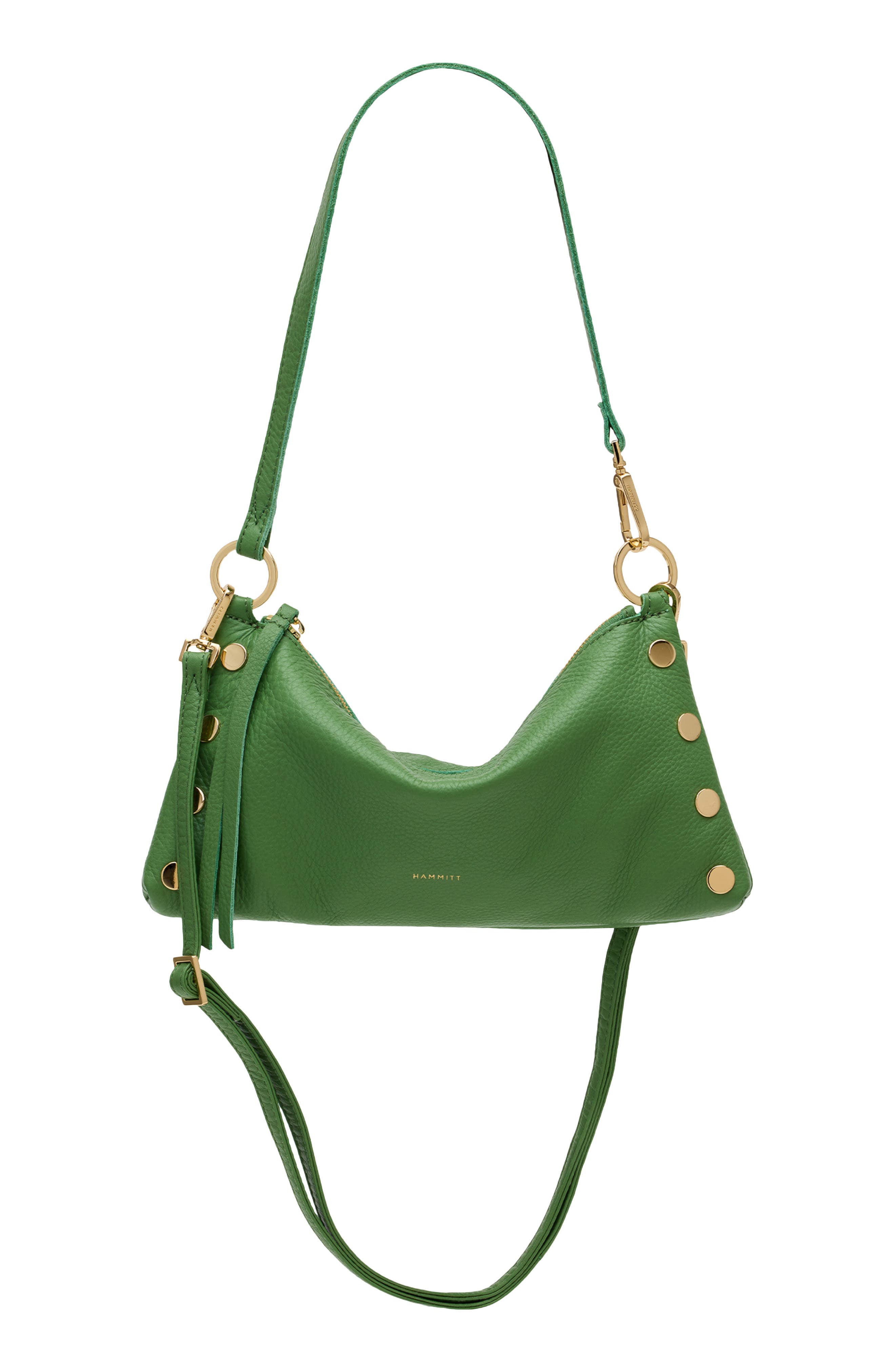 HAMMITT Kyle Leather Shoulder Bag, Alternate, color, Dill/ Gold