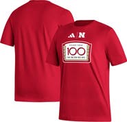 adidas Men's adidas  Scarlet Nebraska Huskers Memorial Stadium 100th Anniversary Sideline Strategy Fresh T-Shirt