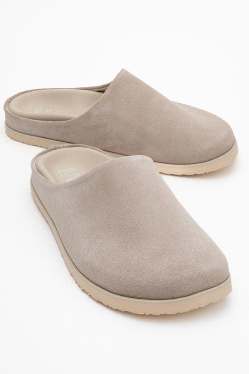 Forever & Always Shoes Space Suede Leather Slide Sandal In Brown