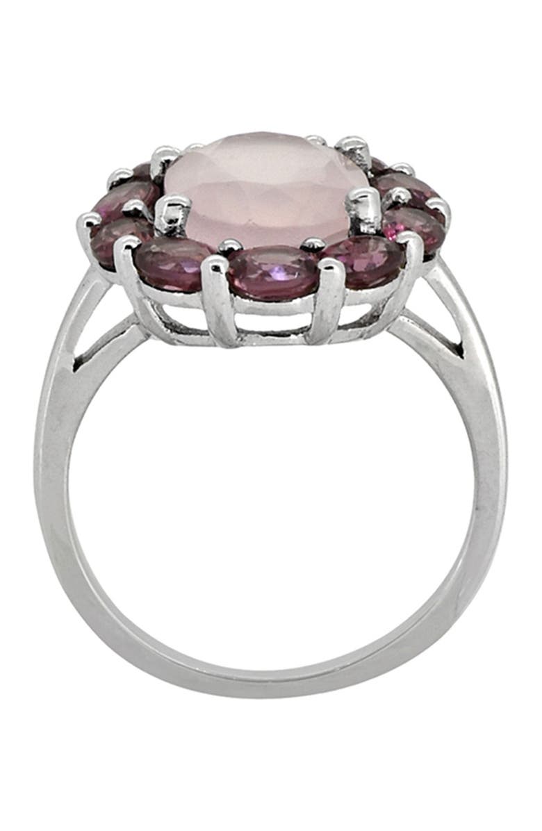 NITYA Sterling Silver Rose Quartz Rhodolite Garnet Ring | Nordstromrack