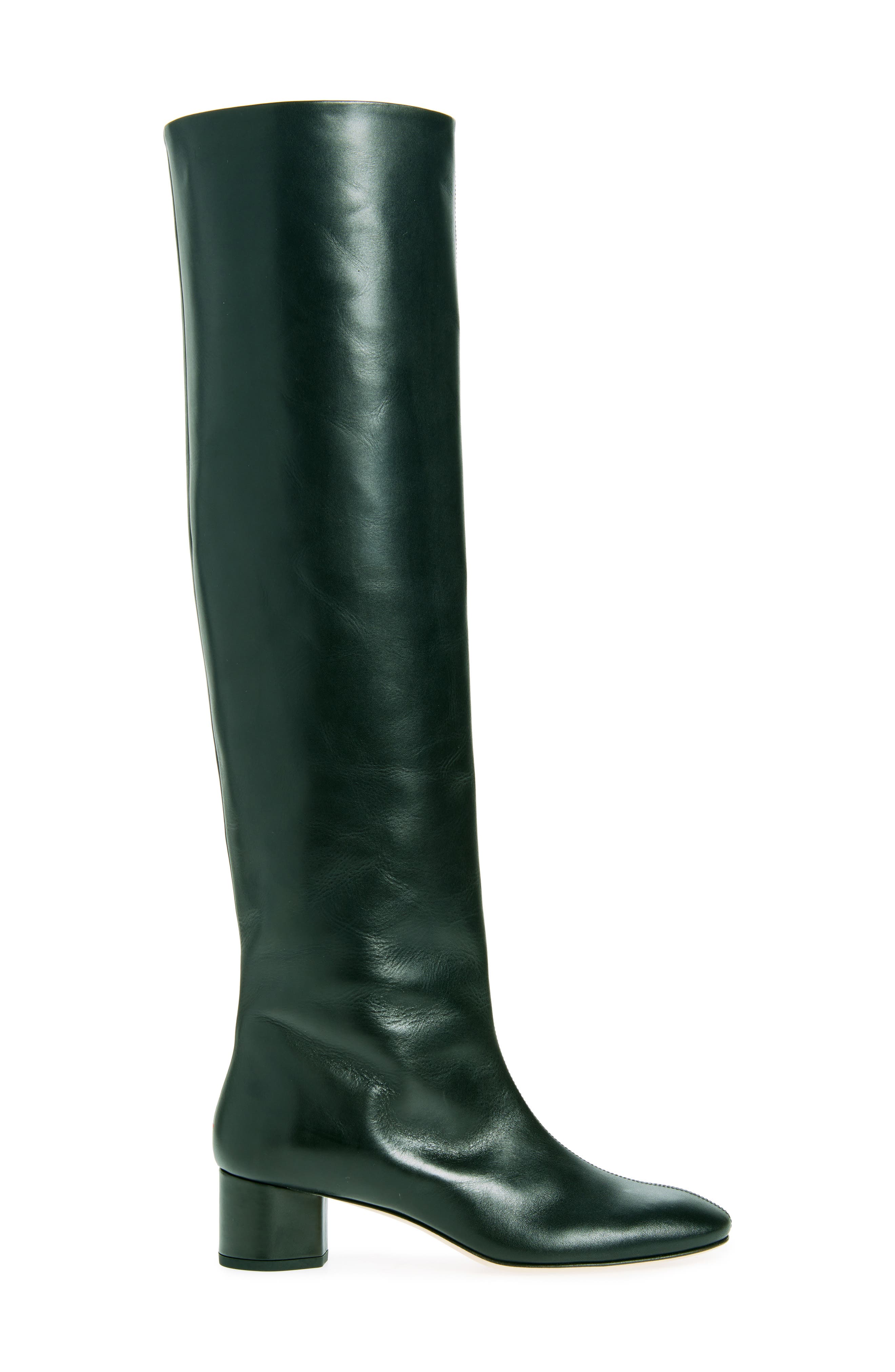 aeyde Willa Over the Knee Boot, Alternate, color, Black