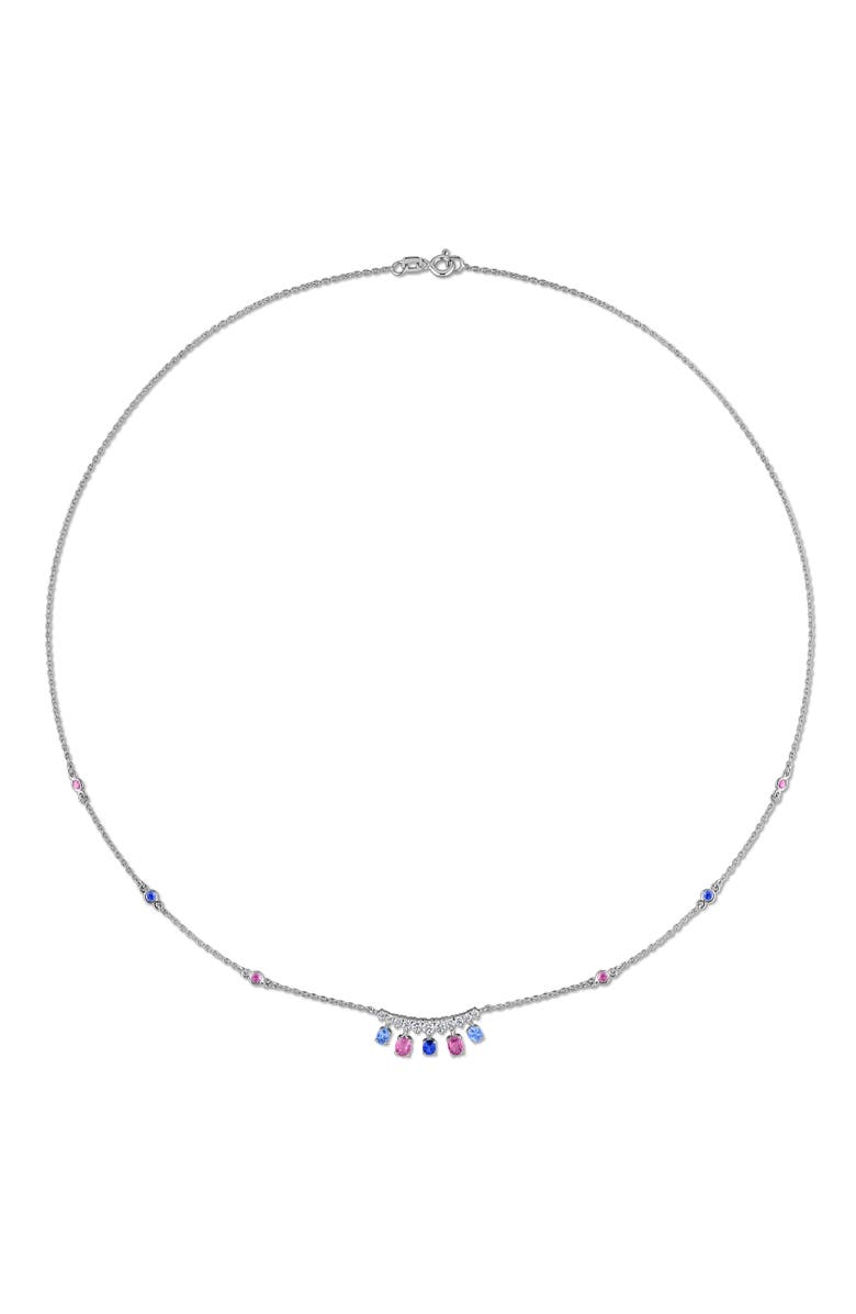 Julianna B. Multi-Sapphire & Diamond Necklace 14k, Alternate, color, 