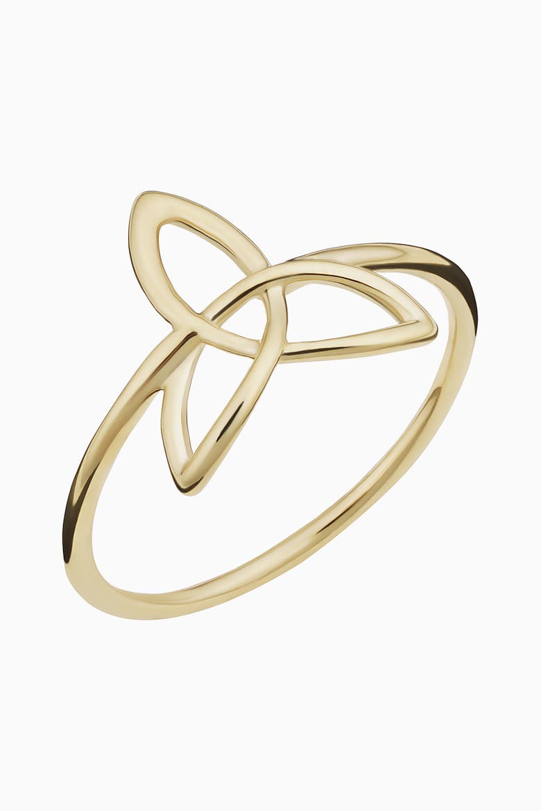 14K SolidGold Celtic Knot Ring, Main, color, Yellow Gold