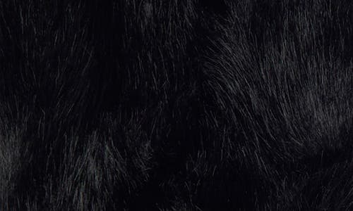 Steve Madden Cozy Faux Fur Sleeve Gloves In Black